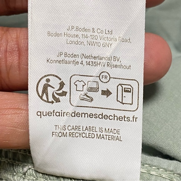 Boden Jeans Women’s Size 14R Sage Green Barrel Style pants - Picture 11 of 15